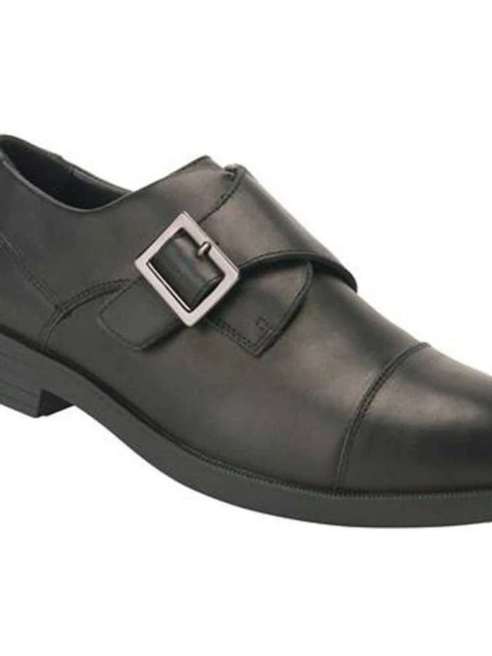 Drew Men's Canton Monk Strap Shoe, 44797-14  Black Leather Men Size 9.5, 4 Wide